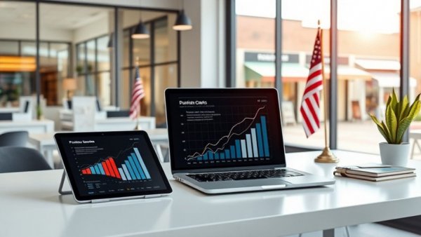 Workspace showing growth indicators, small business optimism 2026.