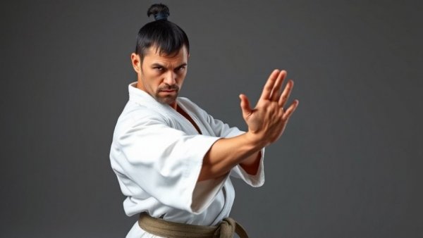Experienced martial artist showcasing skill in a studio.