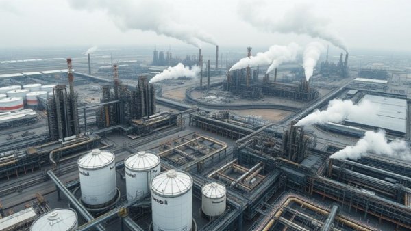 Expansive oil refinery complex related to Michigan antitrust lawsuit.