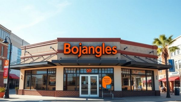Bojangles opening Michigan location, exterior with red signage.
