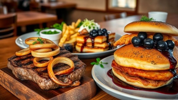 Gourmet dishes from best restaurants in Michigan.