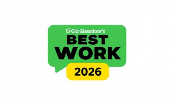 Glassdoor Best Places to Work 2026 logo on white background
