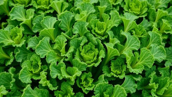 Vibrant green Winterbor kale with curly leaves.