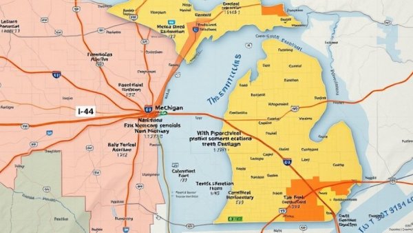 I-94 construction updates map highlighting zones and landmarks.