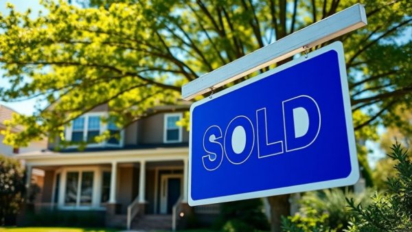 Trenton area residential properties sales sign in a suburban setting.