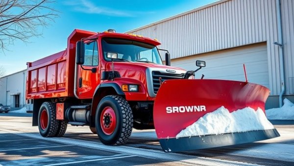 Efficient snow plow for snow removal services in Muskegon.