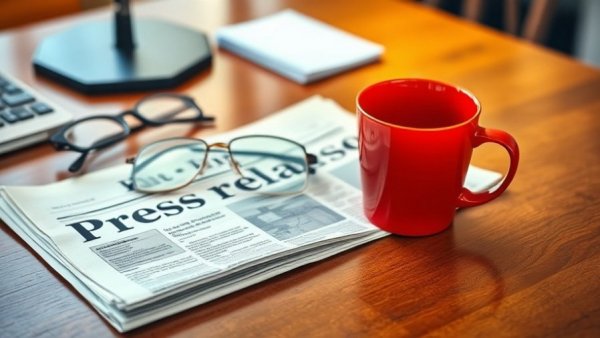 Press release on desk with glasses and red cup, Michigan construction and renovation waste management.