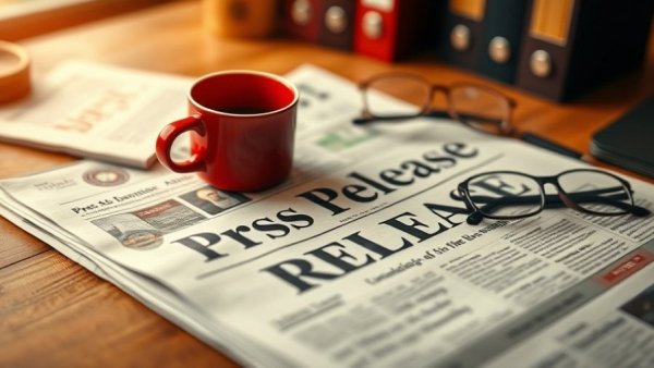 Press release from KPN consulting services on small business growth with coffee and glasses.