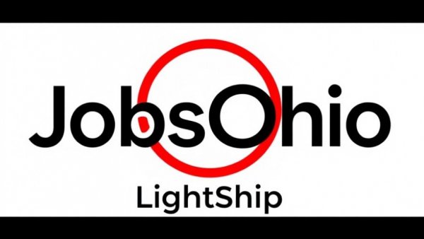 Clean minimalist JobsOhio and Lightship logo for Small Business Bootcamp