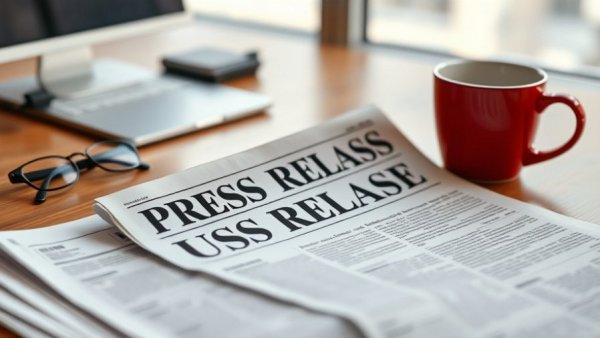 Press release on a desk with coffee and glasses, automotive lubricants market.