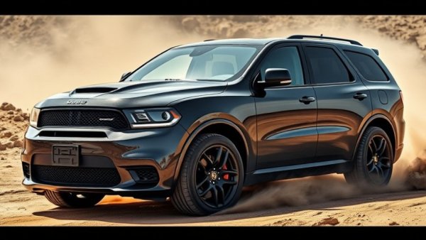 Dodge Durango SRT Hellcat on rugged terrain.