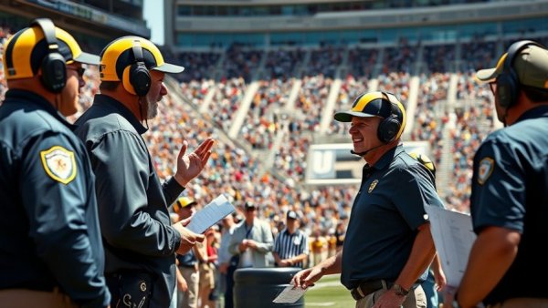 Energetic Rams coach and staff post-game interaction. Rams special teams coordinator Bubba Ventrone hire.