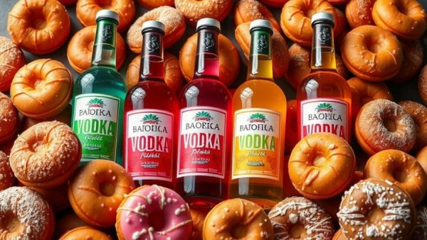 Paczki Vodka in Michigan surrounded by delicious doughnuts.