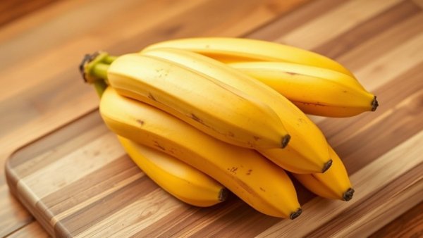 Ripe bananas on wooden board illustrating impact of tariffs on food prices.