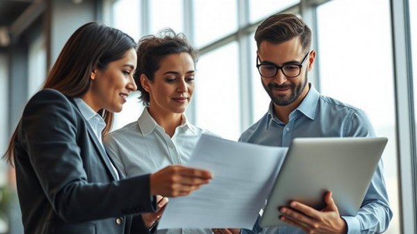 Professionals discussing the impact of Google core updates on educational supply chain.