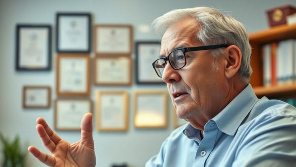 Prosecutor discussing office relocation in a detailed office setting.