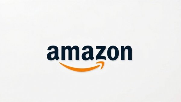 Amazon logo on a gradient background related to AI job layoffs.