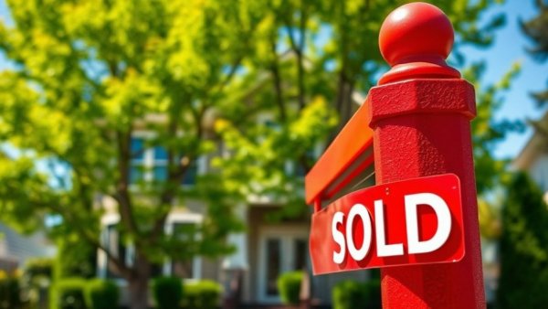 SOLD sign in front of a recently sold residential property in Edison area.