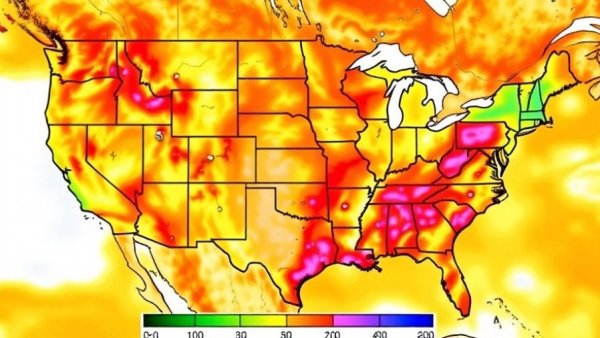 US temperature anomaly map highlighting Michigan January weather history.