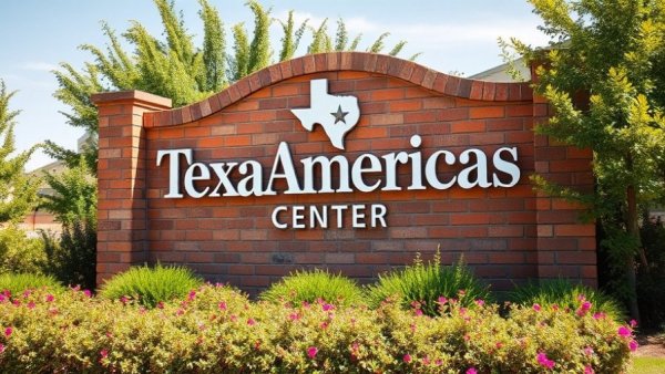 USDA Grant for Small Business Technical Assistance - TexAmericas Center sign.