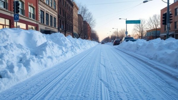 Philadelphia snow removal program in action after snowfall.