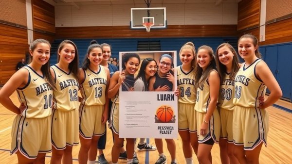 Greatest scorer in Flint basketball history team celebration.