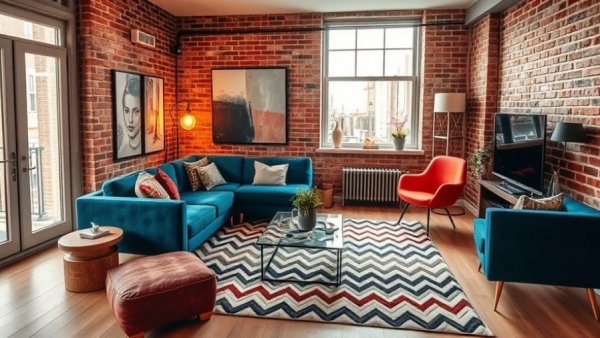 Modern apartment home tour in Chattanooga with stylish decor.