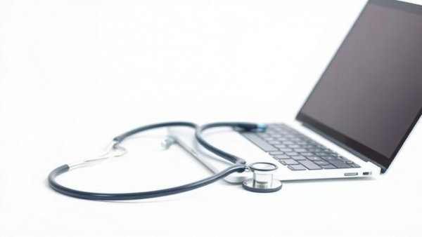Stethoscope and laptop for Michigan healthcare licensing reforms.