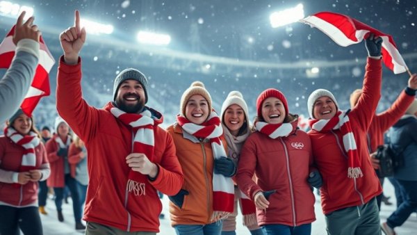 Athletes celebrating at Milan Cortina Winter Olympics opening ceremony.