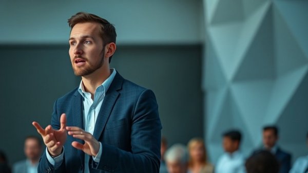 Engaging speaker at Y Combinator event discussing Canadian startups.