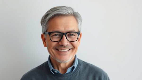 Professional middle-aged man smiling confidently, AI for Small Business Owners