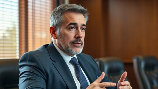 Middle-aged man discussing Small Business Growth Act retirement benefits in meeting.