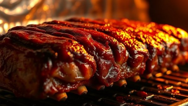 Juicy rack of ribs at Blue Kuna Smokehouse.