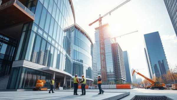 Umatilla business incubator program construction site with workers.
