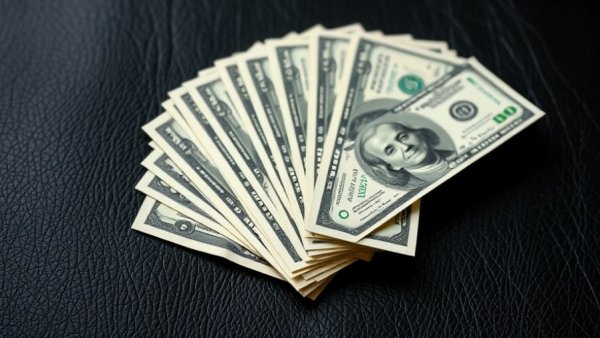 Fanned US dollar bills on black background, Washtenaw County small business grants COVID-19.