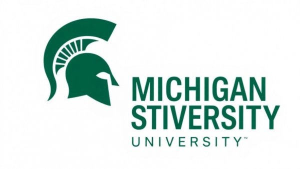 Michigan State University logo with Spartan helmet.