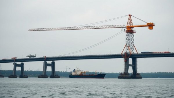 Michigan transportation construction updates: Bridge crane and cargo ship