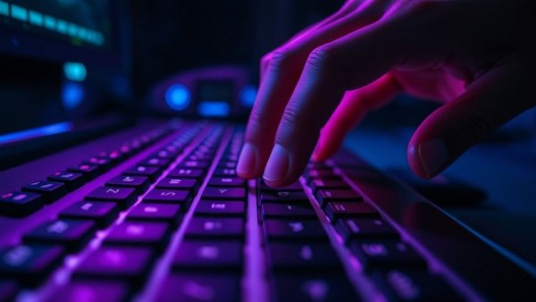 AI disruption depicted as abstract hand on keyboard, suggesting opportunity.