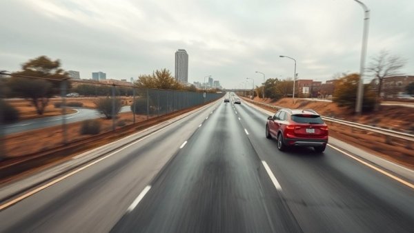 Wide urban highway scene on Michigan I-94 under cloudy skies, showcasing the construction updates.
