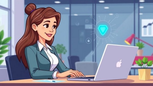 AI chatbots for business depicted in a modern digital illustration.