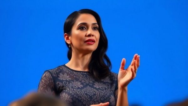 Confident woman addressing Michigan classroom smartphone ban.