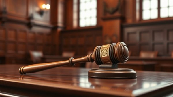 Oakland County child abuse case symbolized by a gavel on a courtroom desk.