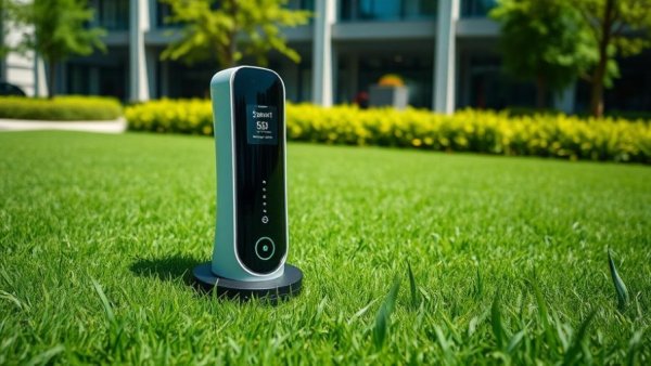 Smart irrigation system on a well-maintained lawn for fertilization and weed control