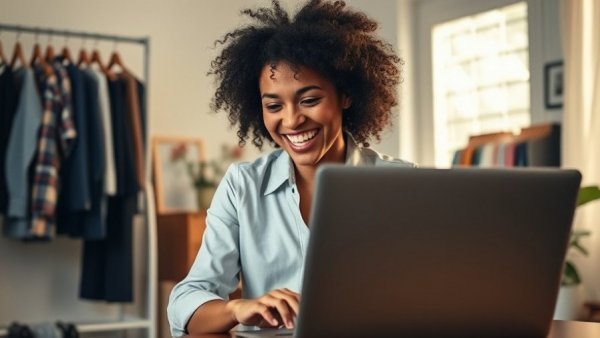 Joyful businesswoman in home office, Ohio Business Optimism 2026