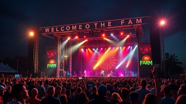 Electrifying Luke Bryan Farm Tour concert stage in Michigan 2026.