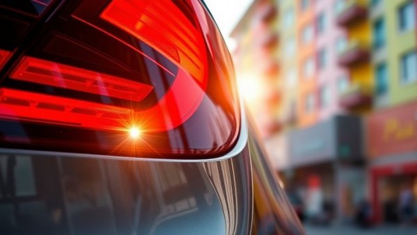 Close-up of modern car tail light reflecting MENA automotive lighting market growth.