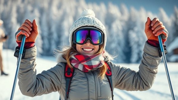Federica Brignone celebrates Olympic giant slalom victory in snow.