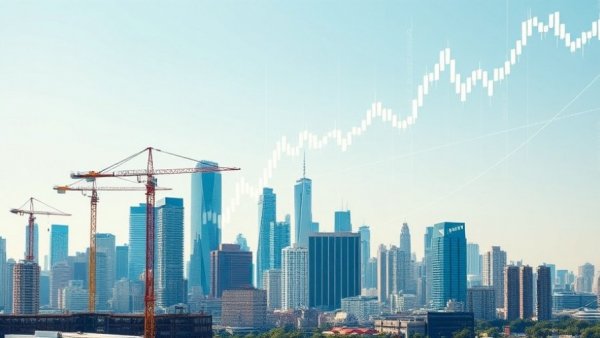 Dynamic chart and cityscape for Michigan commercial real estate.