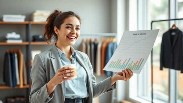 Businesswoman in office, analyzing growth data, Minnesota business growth opportunities.