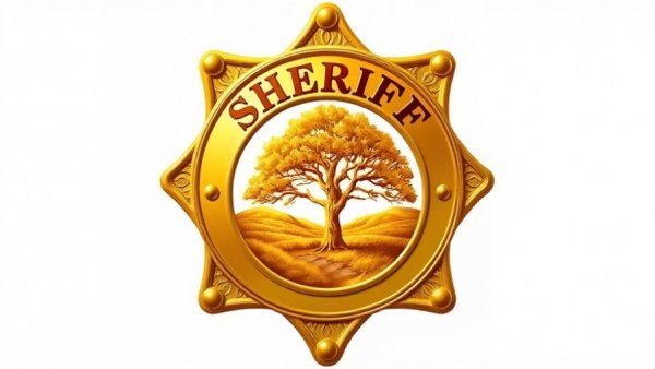 Sheriff's badge from Indiana, detailed design.